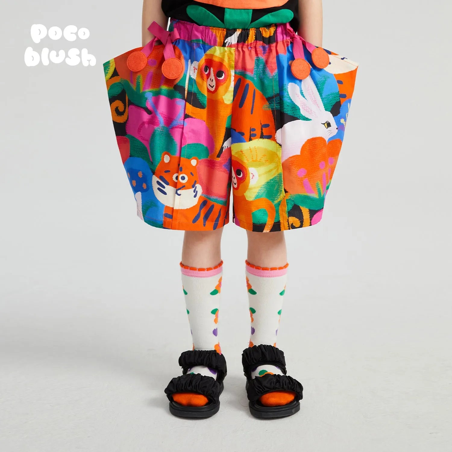 Poco Blush Rabbit-Forest Breezy Shorts
