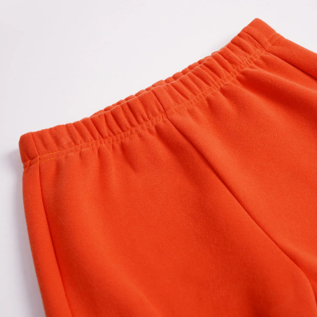 Poco Blush Girls Flared Warm-Fleece Pants – Peach Glow