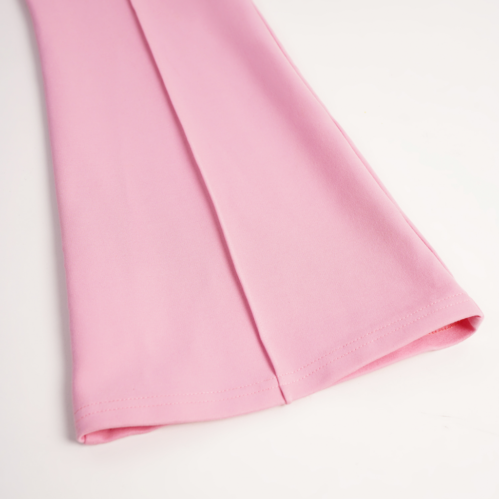 Poco Blush Ballet Flare Pants with Skirt Hem