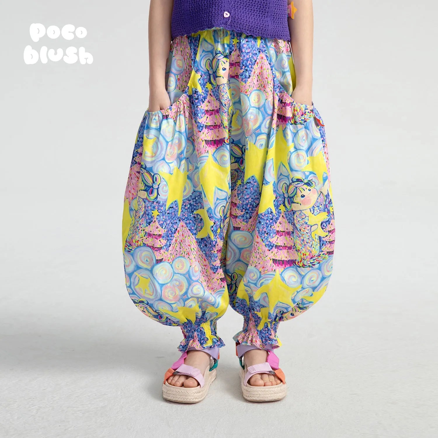 Poco Blush Moon Temple Graphic Pants