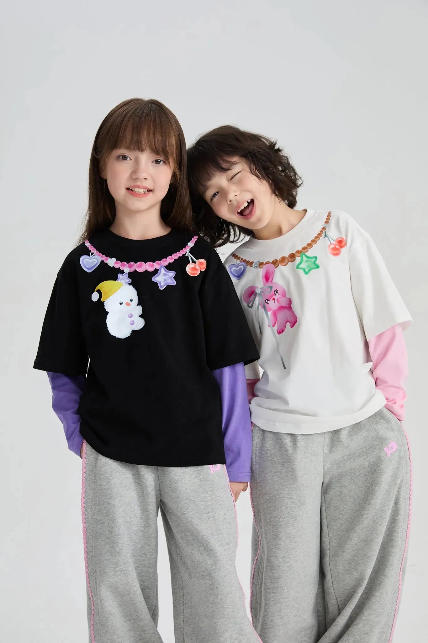 Poco Blush Bunny Swing Long-Sleeve Tee