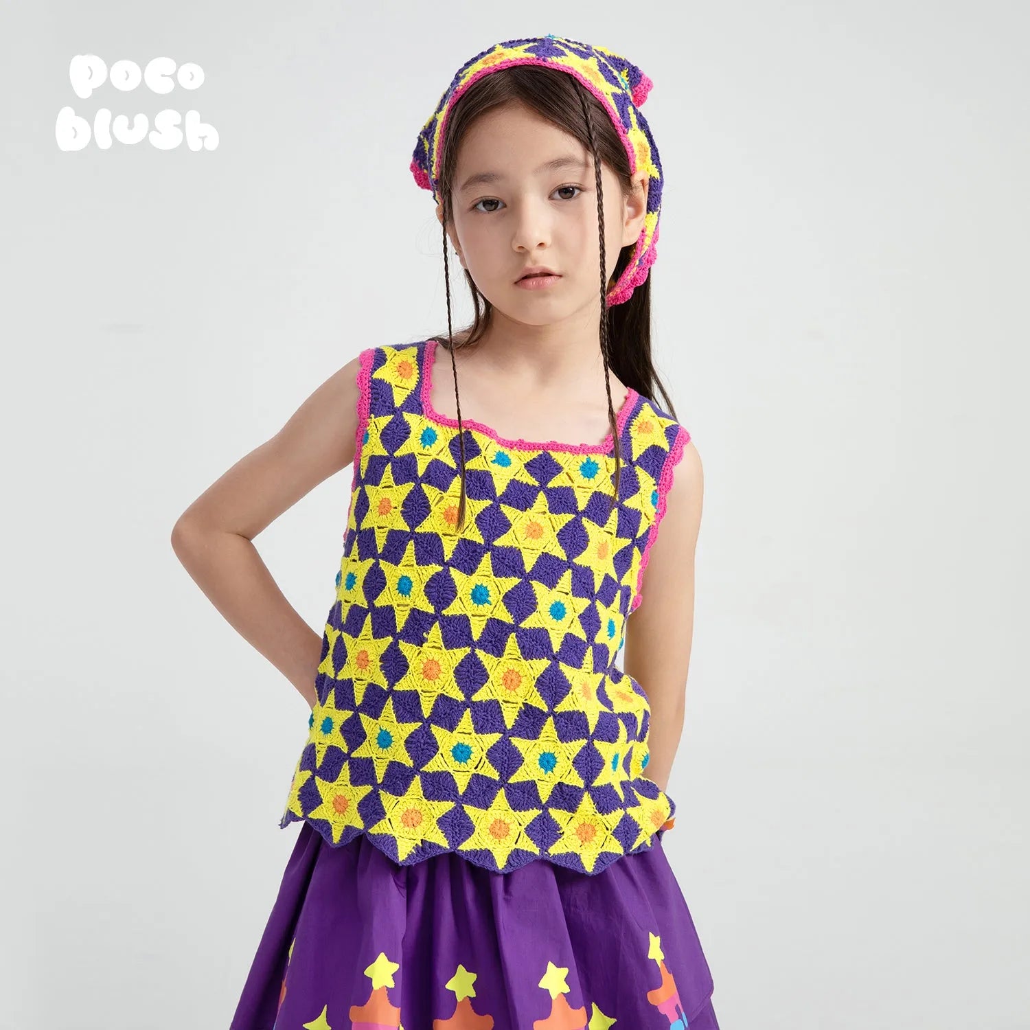 Poco Blush Starlight Hand-Crochet Tank