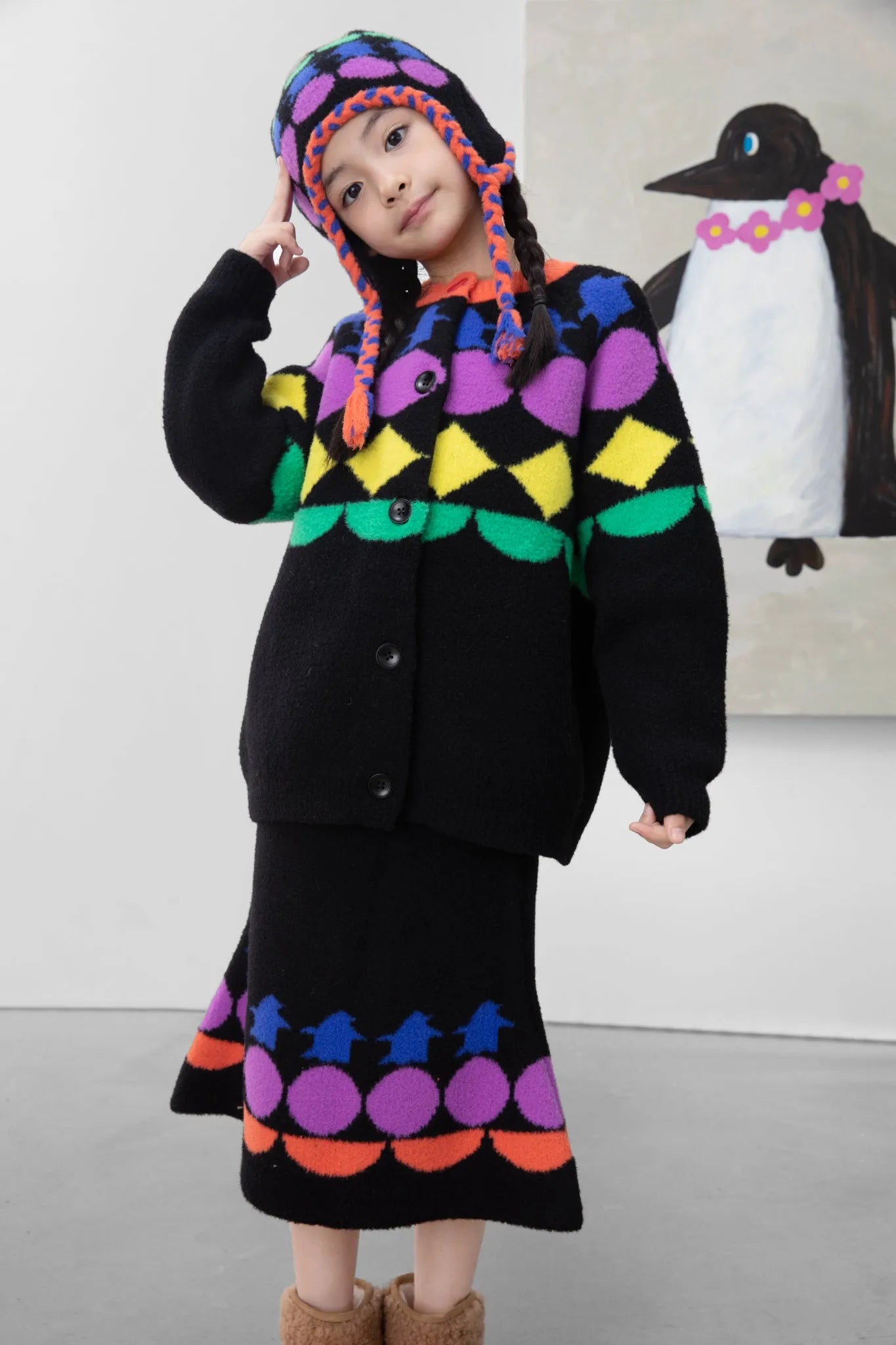 Poco Blush Fair Isle Knit Skirt