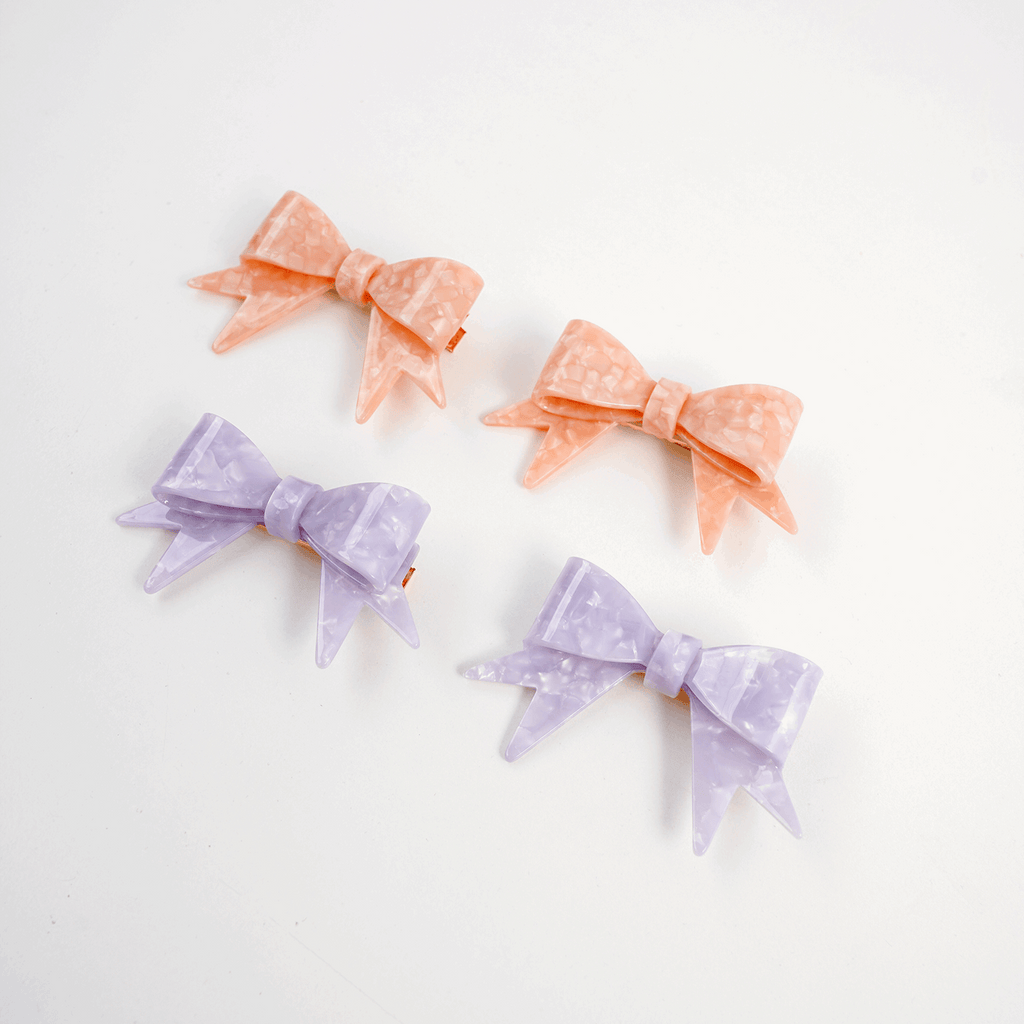 Poco Blush Duo Butterfly Acetate Hair Clips (Set of 2)