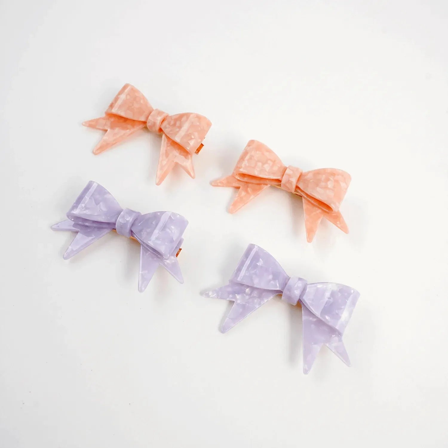 Poco Blush Duo Butterfly Acetate Hair Clips (Set of 2)