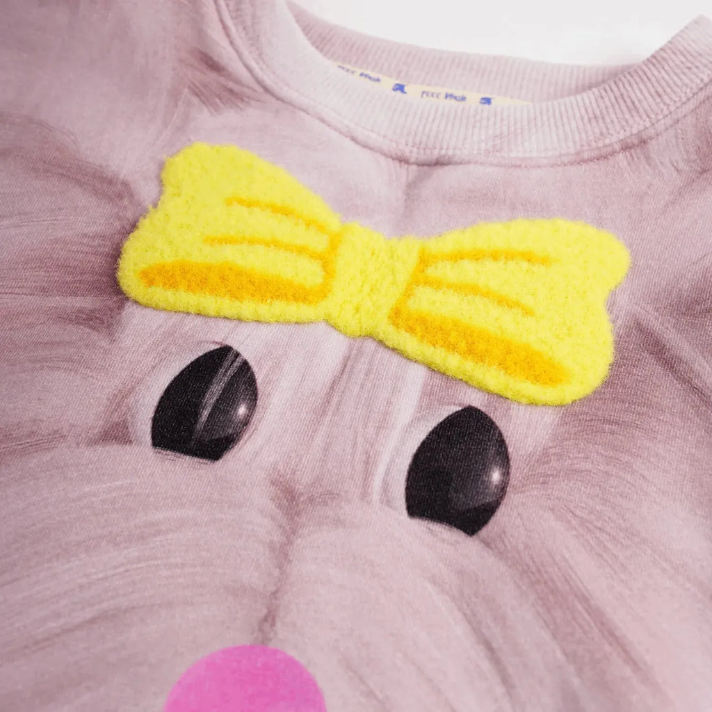 Poco Blush Plush-Toy Fleece Sweatshirt