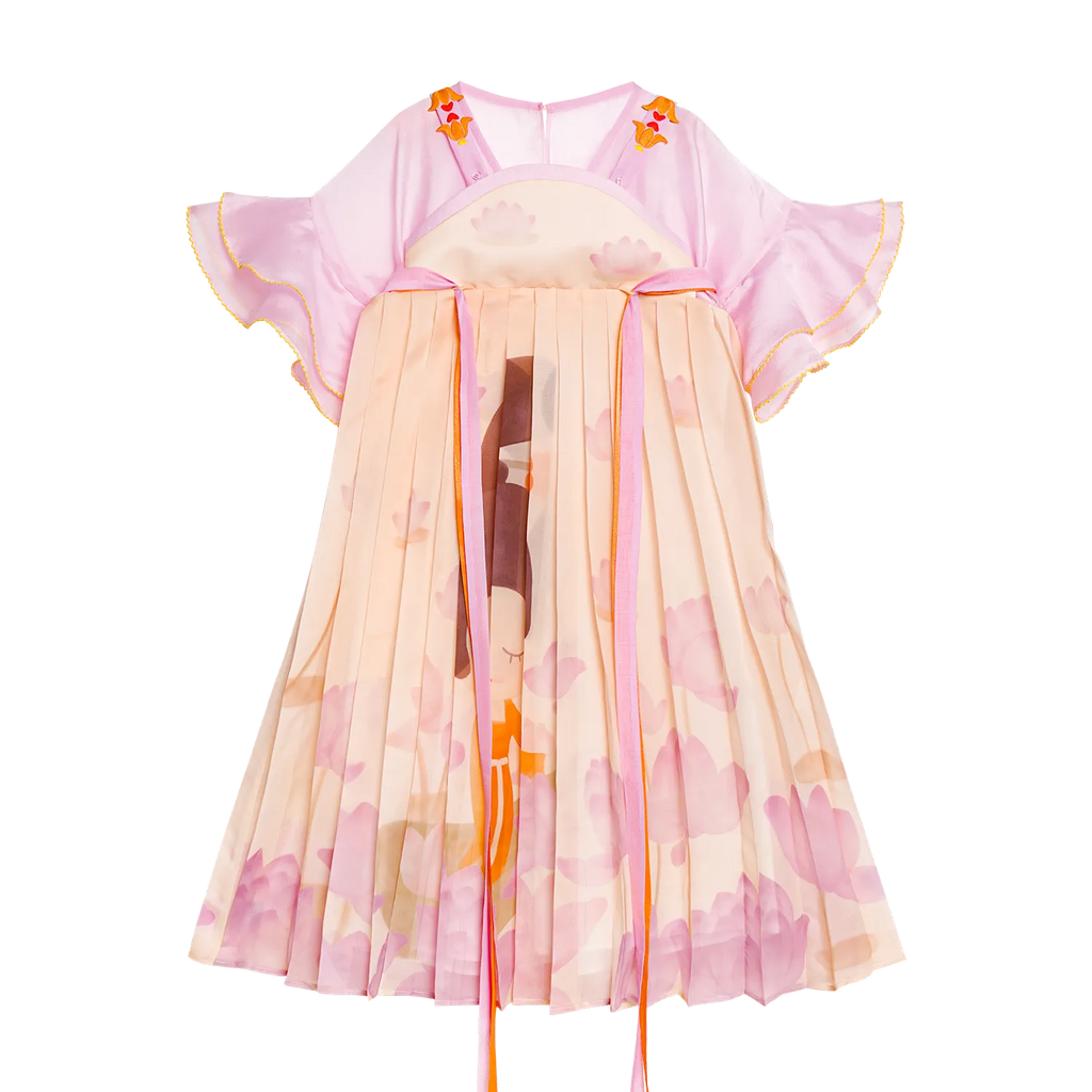 Poco Blush Lotus Sleeve Hanfu Dress