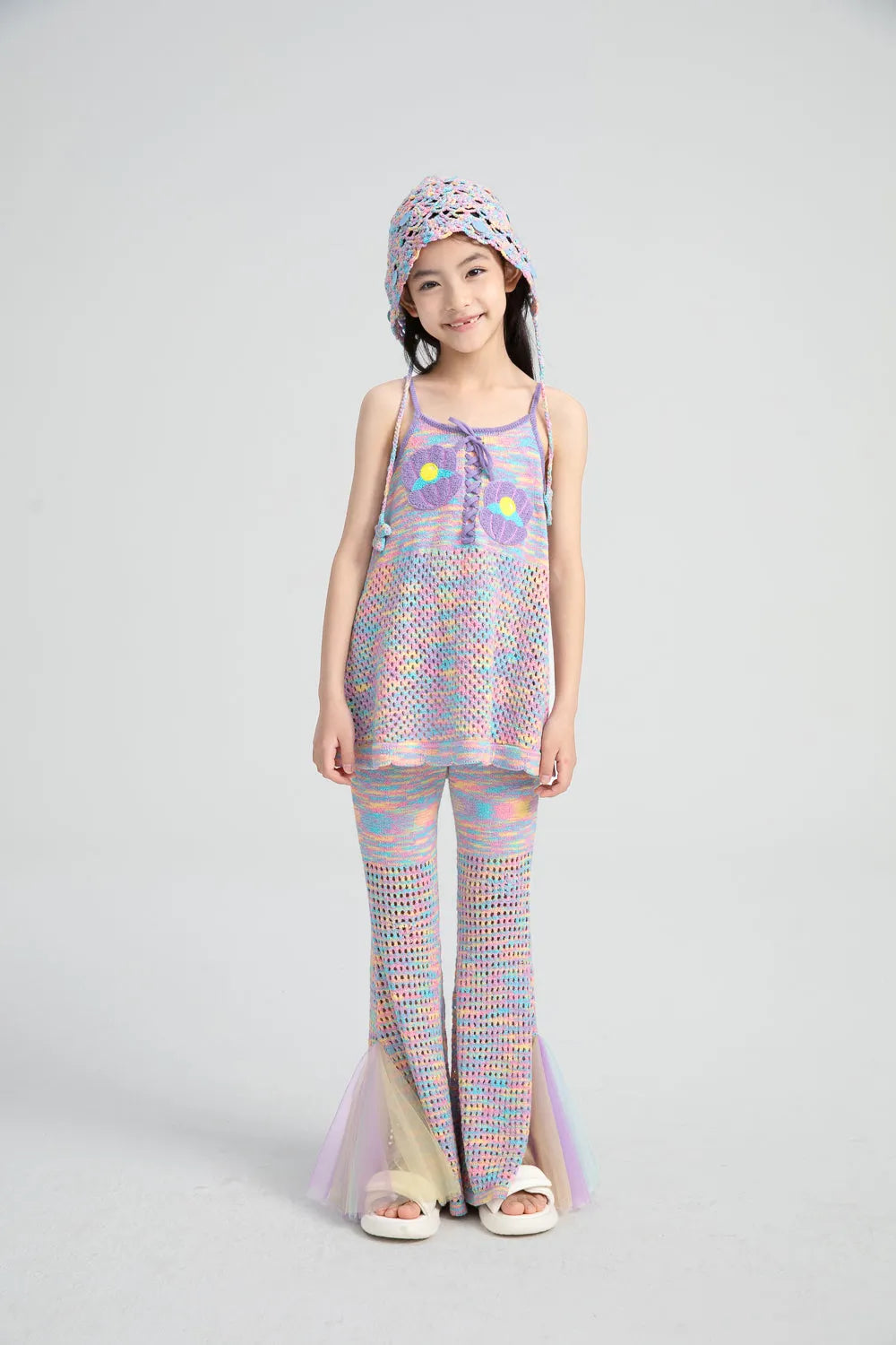 Poco Blush Mermaid Shell Knit Top