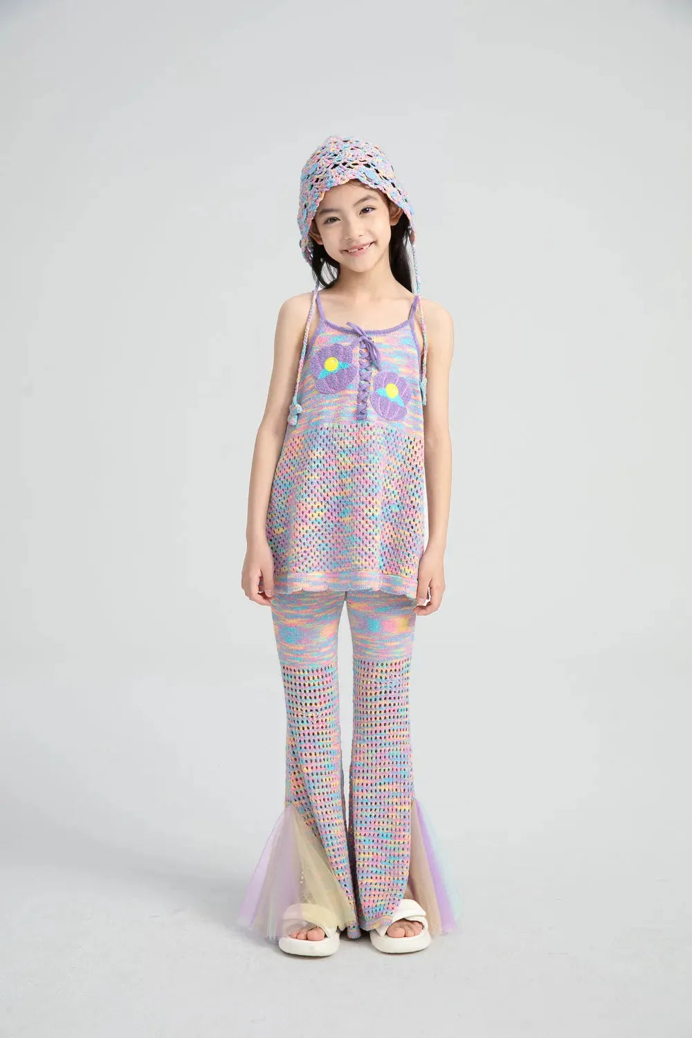 Poco Blush Mermaid Shell Knit Top