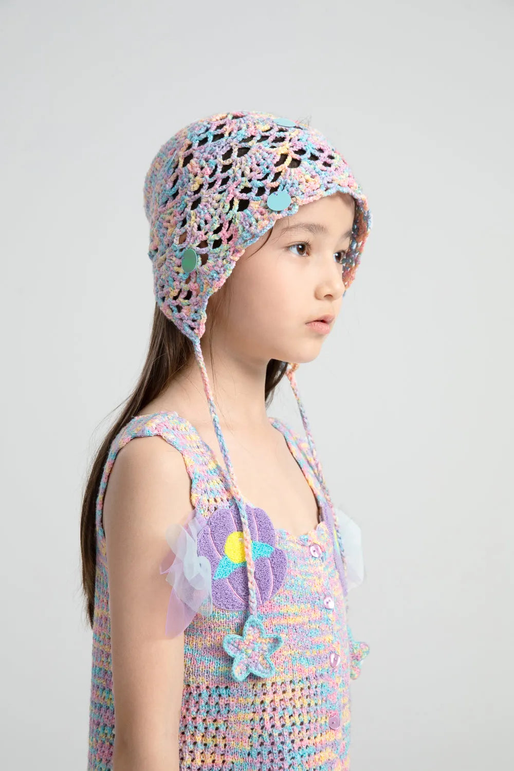Poco Blush Mermaid Shell Sparkle Beanie