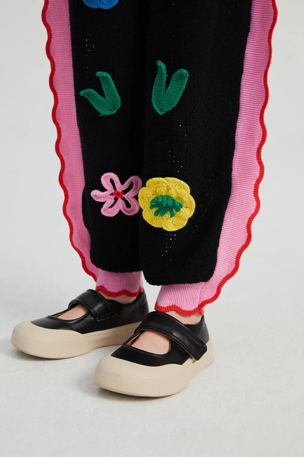 Poco Blush Camellia Lace Knit Pants