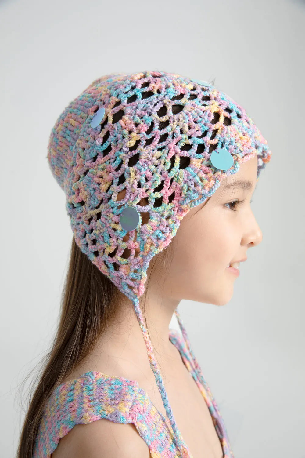 Poco Blush Mermaid Shell Sparkle Beanie