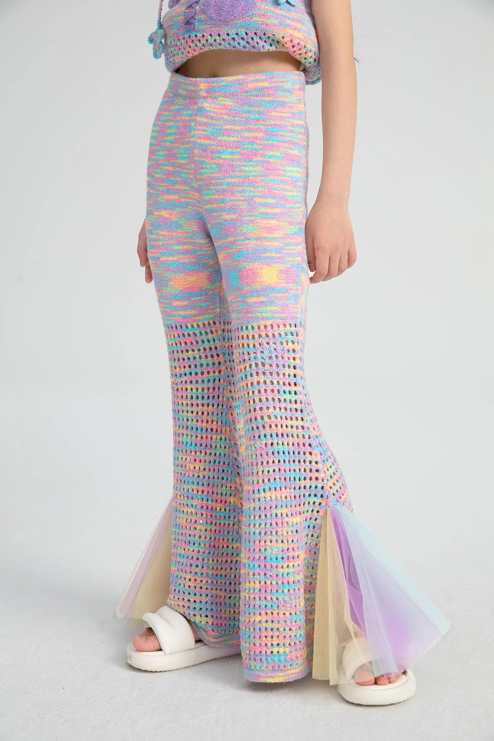 Poco Blush Mermaid Tail Knit Pants