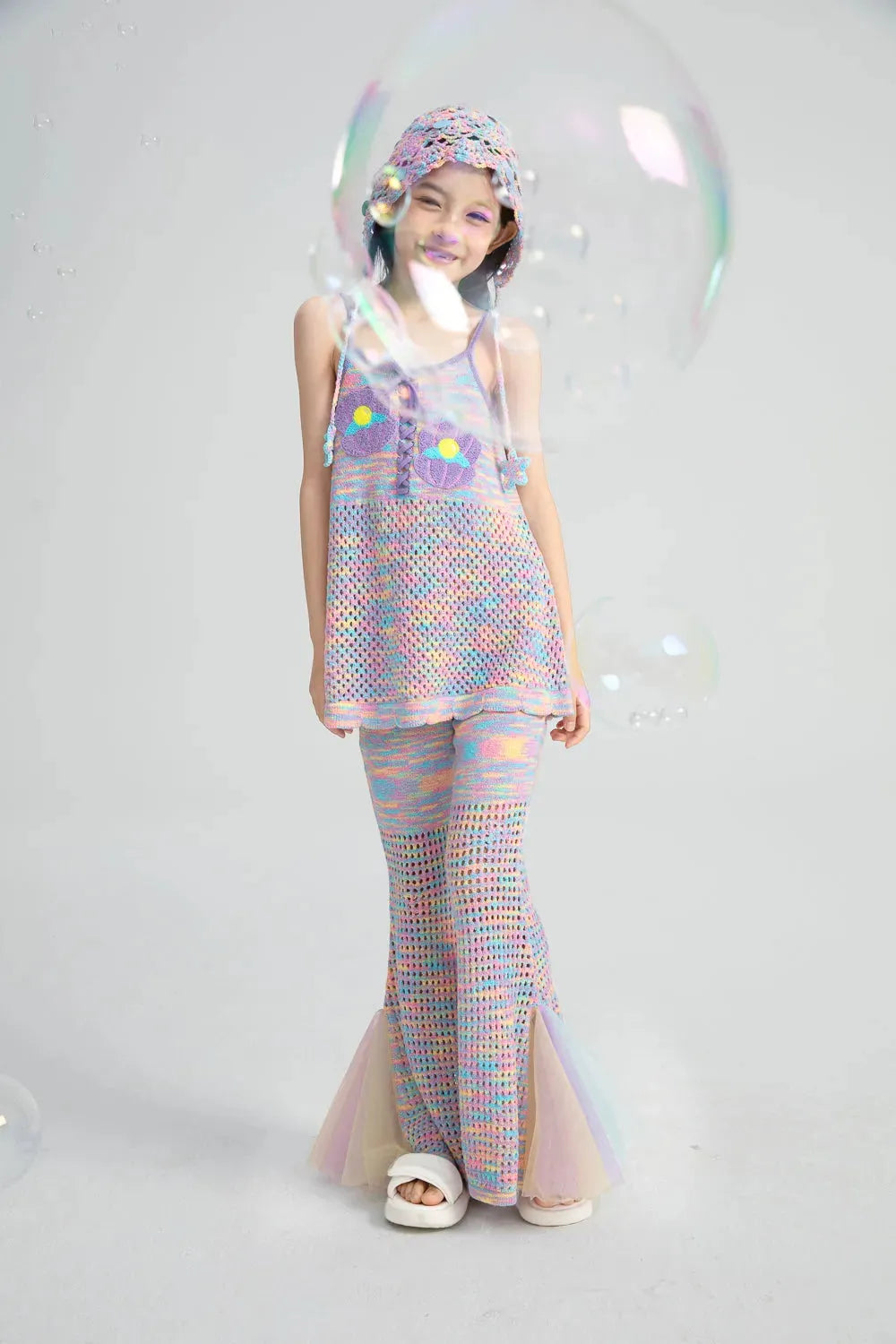 Poco Blush Mermaid Tail Knit Pants