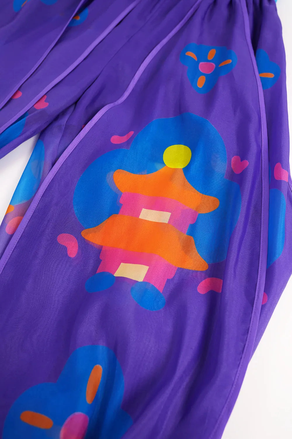 Poco Blush Moon-Lit Temple Lantern Puff Pants