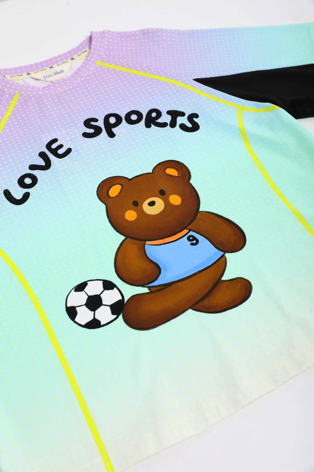 Poco Blush Football Bear Active Tee