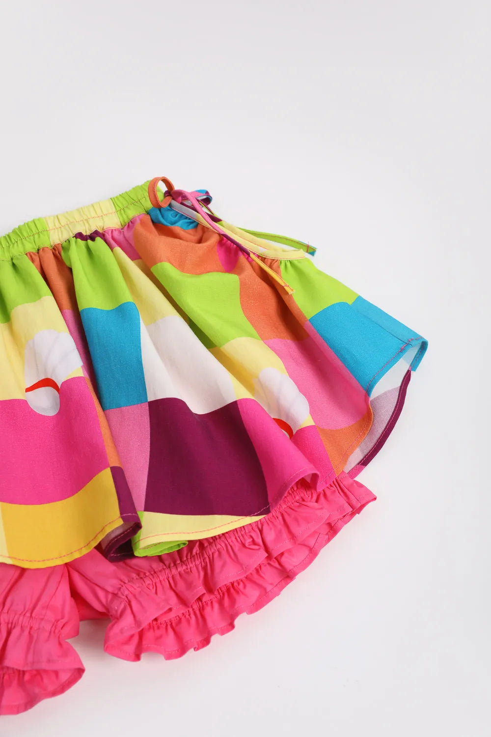 Poco Blush Color‑Pop Check Skort