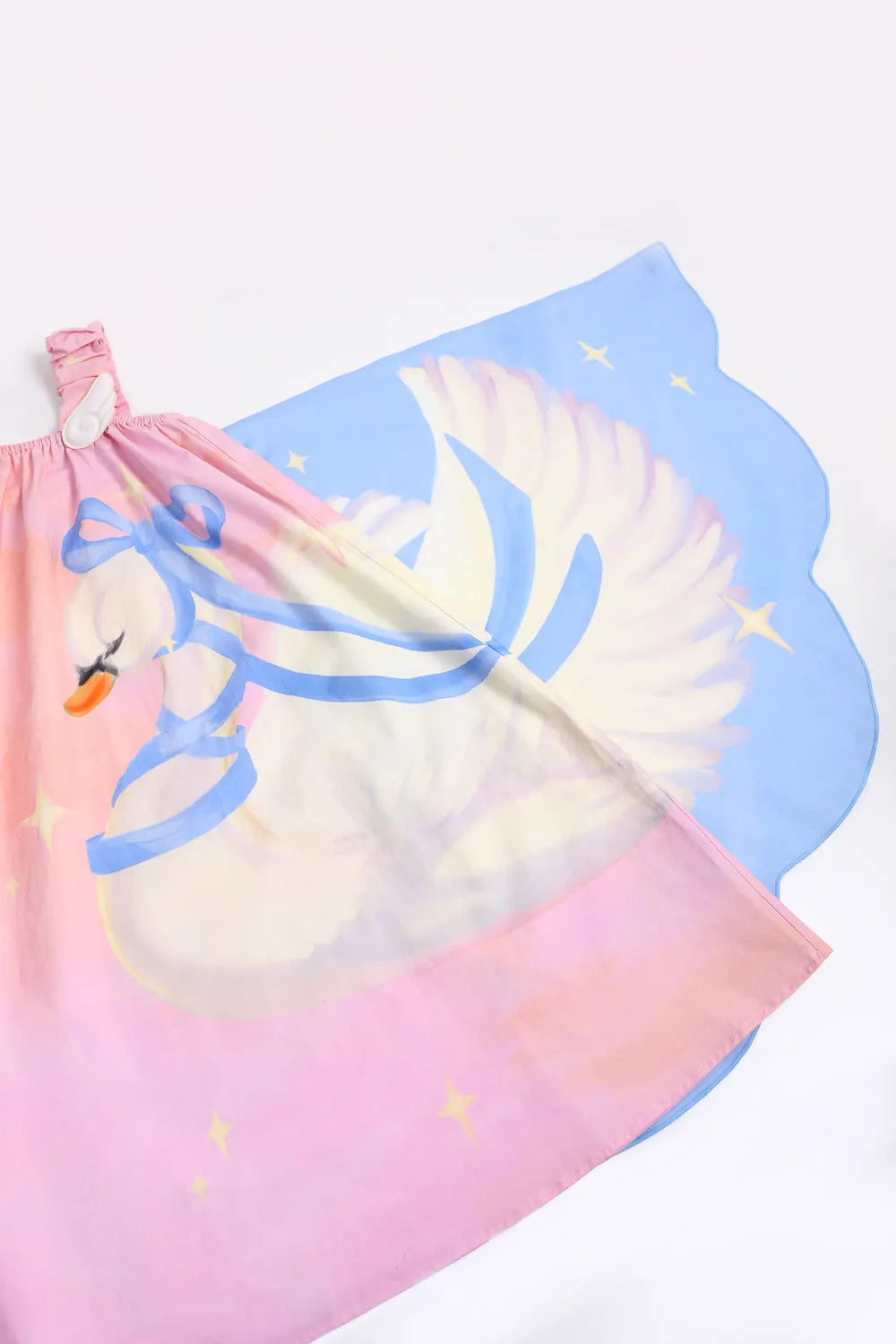 Poco Blush Swan Wing Art Print Dress