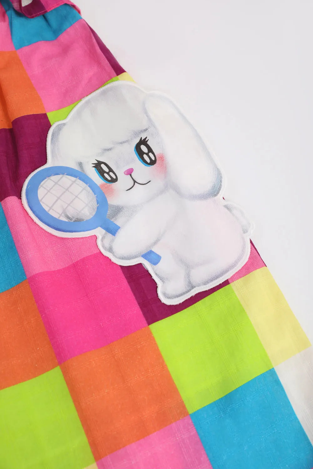 Poco Blush Rainbow Check Sports Romper