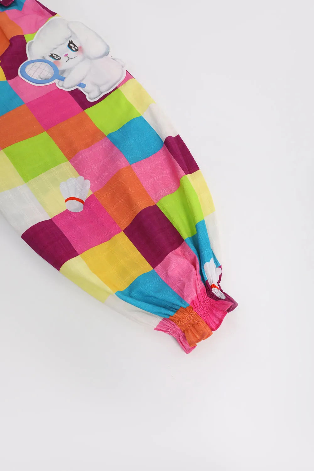 Poco Blush Rainbow Check Sports Romper