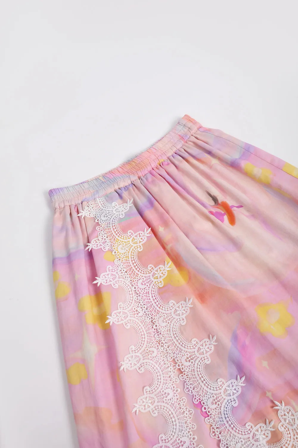 Poco Blush Swan Lake Art Skort with Lace Trim
