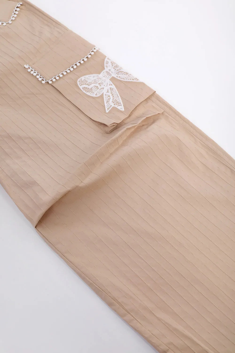 Poco Blush Lace-Trim Cargo Pants