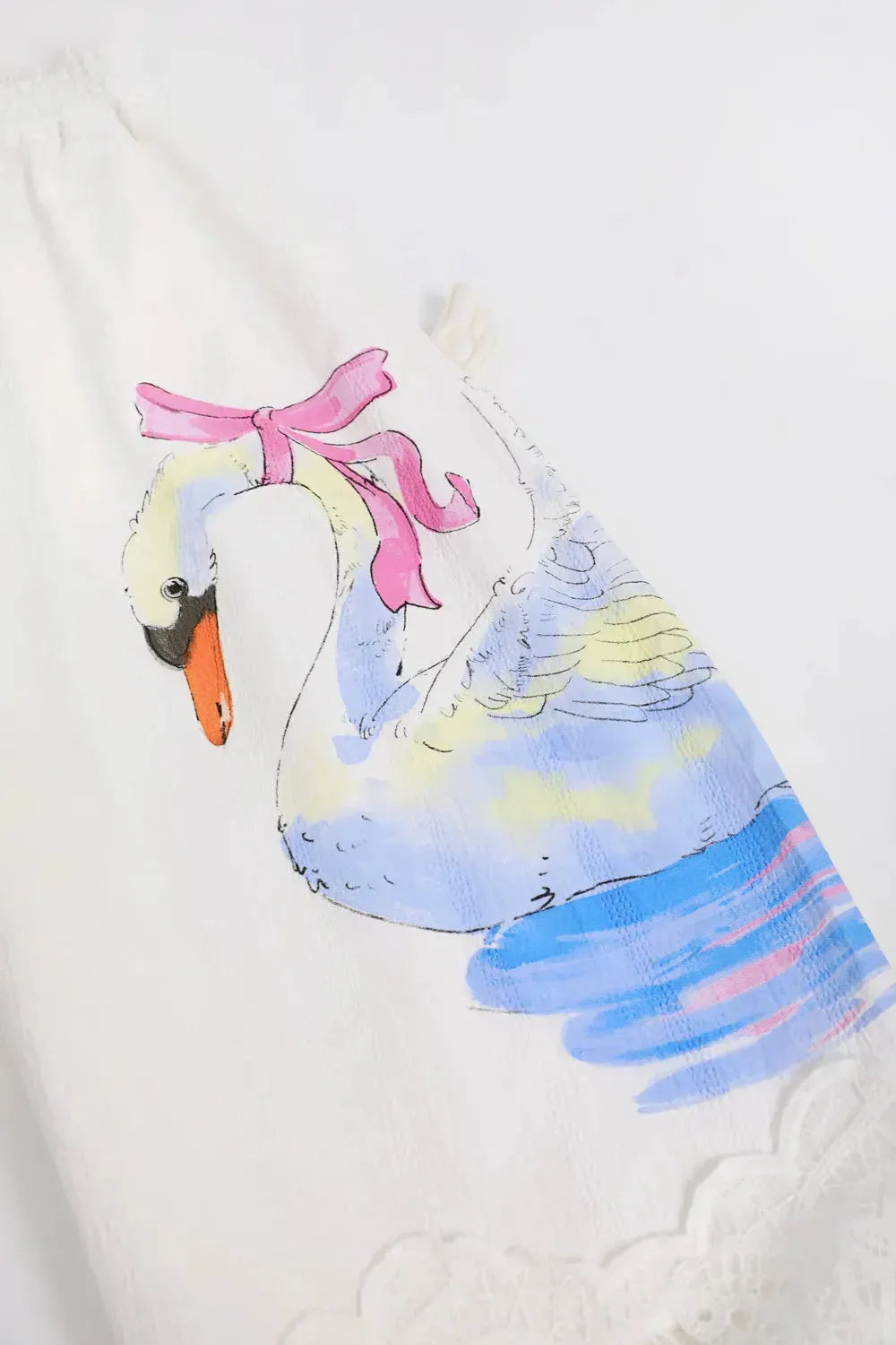 Poco Blush Swan Print Breezy Anti-Mosquito Pants