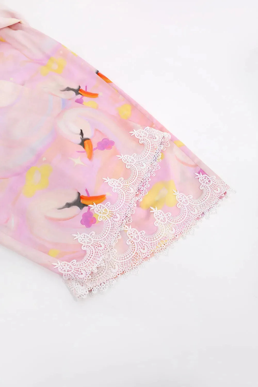 Poco Blush Swan Lake Art Skort with Lace Trim