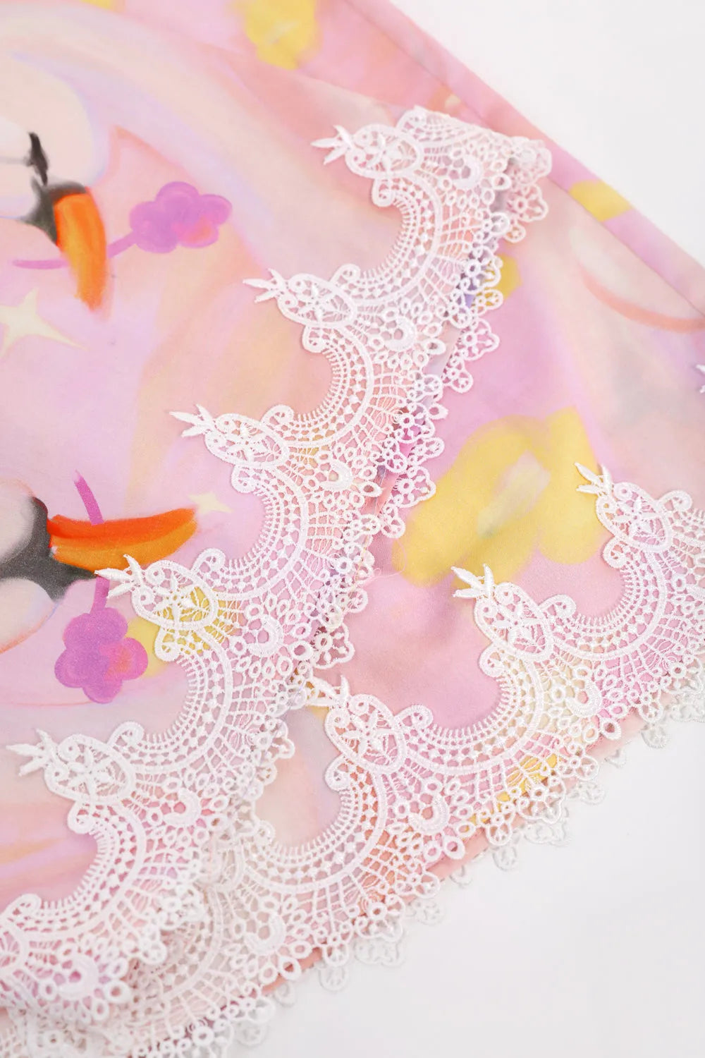 Poco Blush Swan Lake Art Skort with Lace Trim