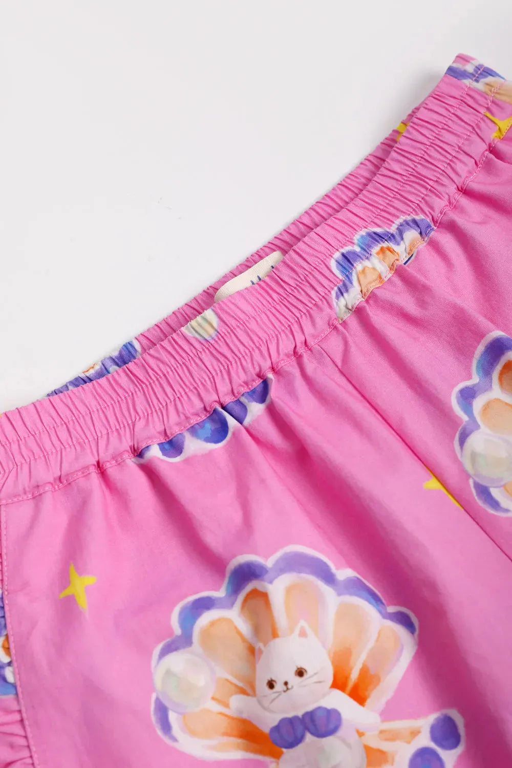 Poco Blush Pearl Cat Shell Print Pants