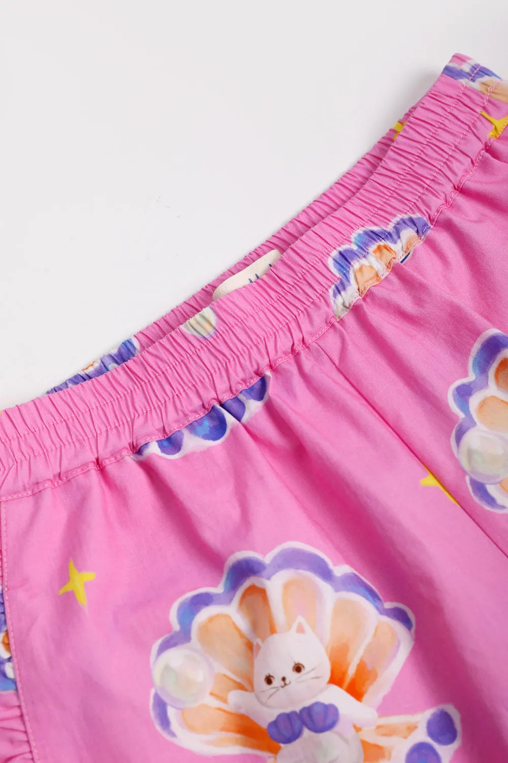 Poco Blush Pearl Cat Shell Print Pants