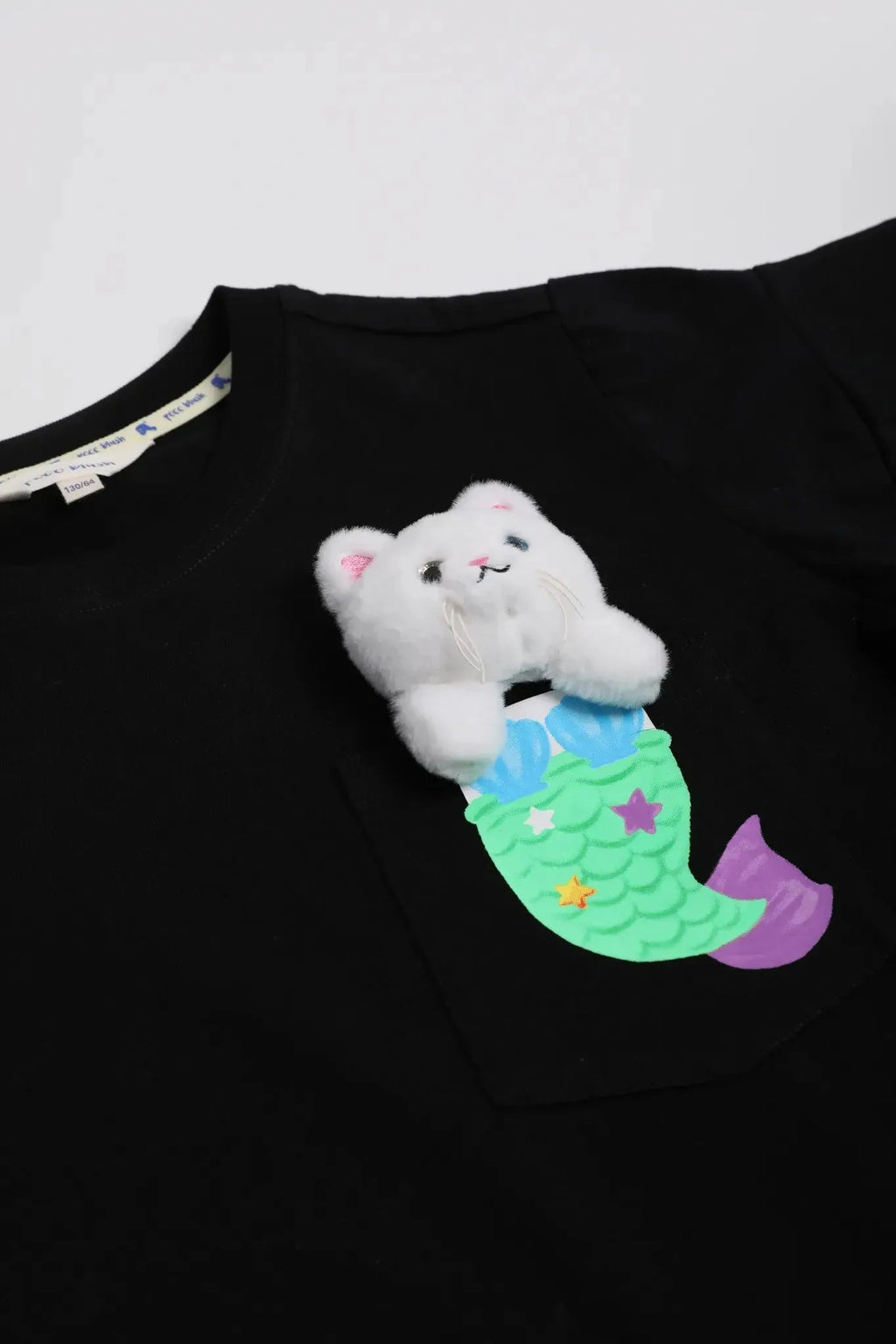 Poco Blush Mermaid Cat Plush Doll Tee