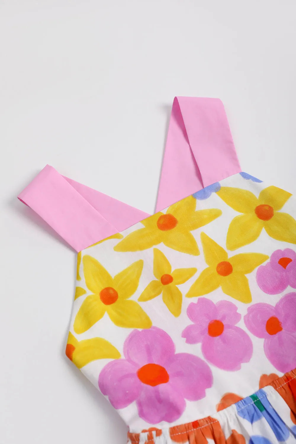 Poco Blush Tropical Linen Vacation Dress