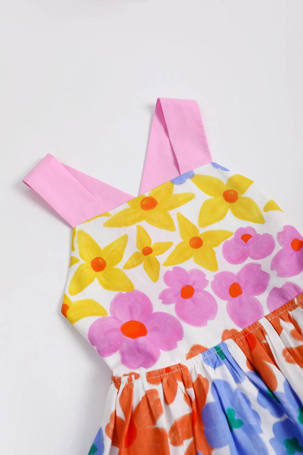 Poco Blush Tropical Linen Vacation Dress