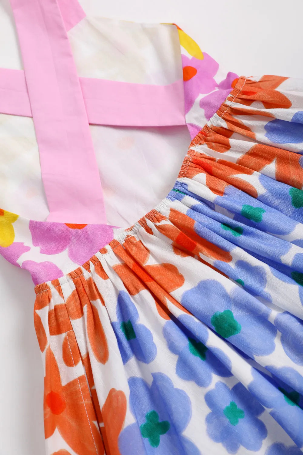 Poco Blush Tropical Linen Vacation Dress