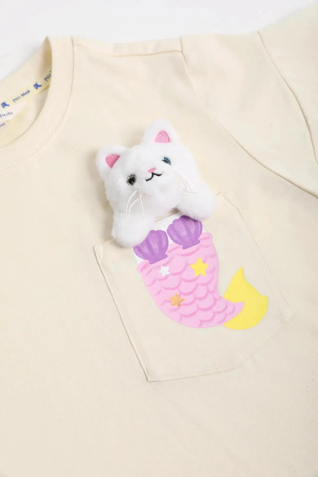 Poco Blush Mermaid Cat Plush Doll Tee