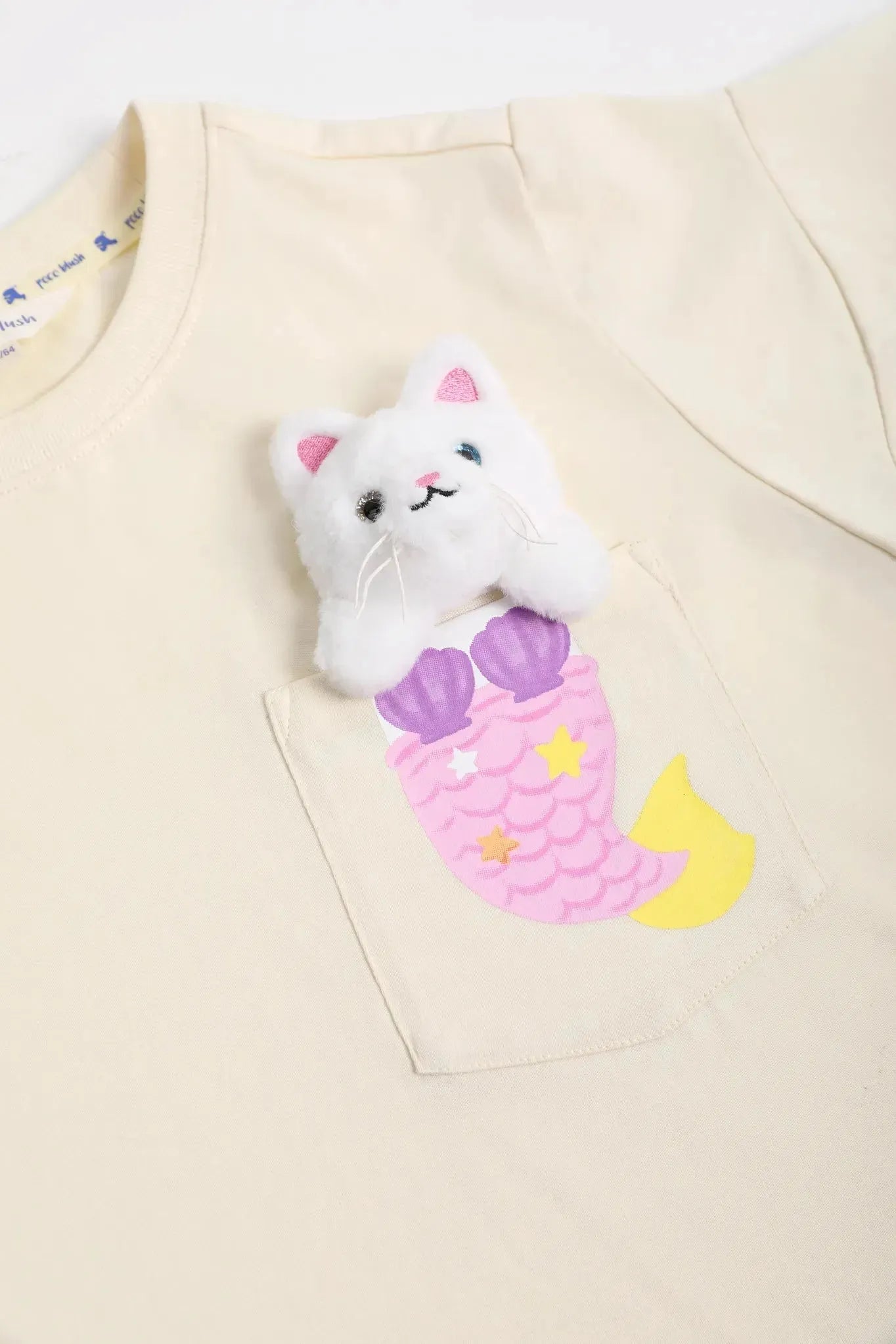 Poco Blush Mermaid Cat Plush Doll Tee
