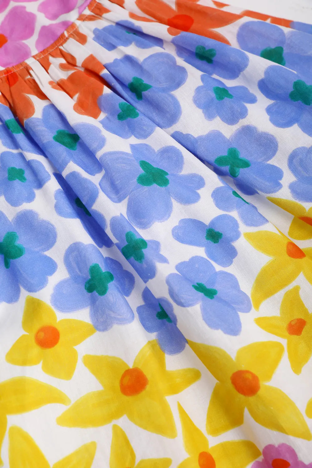 Poco Blush Tropical Linen Vacation Dress