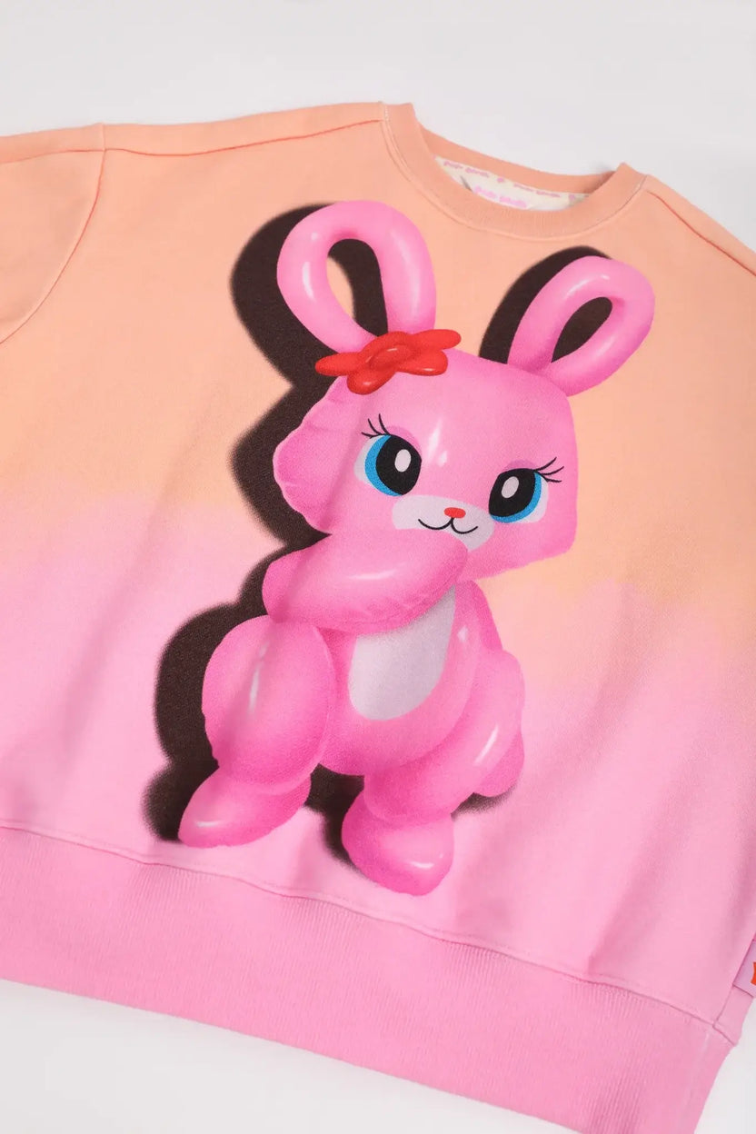 Bunny & Snowman Gradient Fleece Sweatshirt by Poco Blush, image 6
