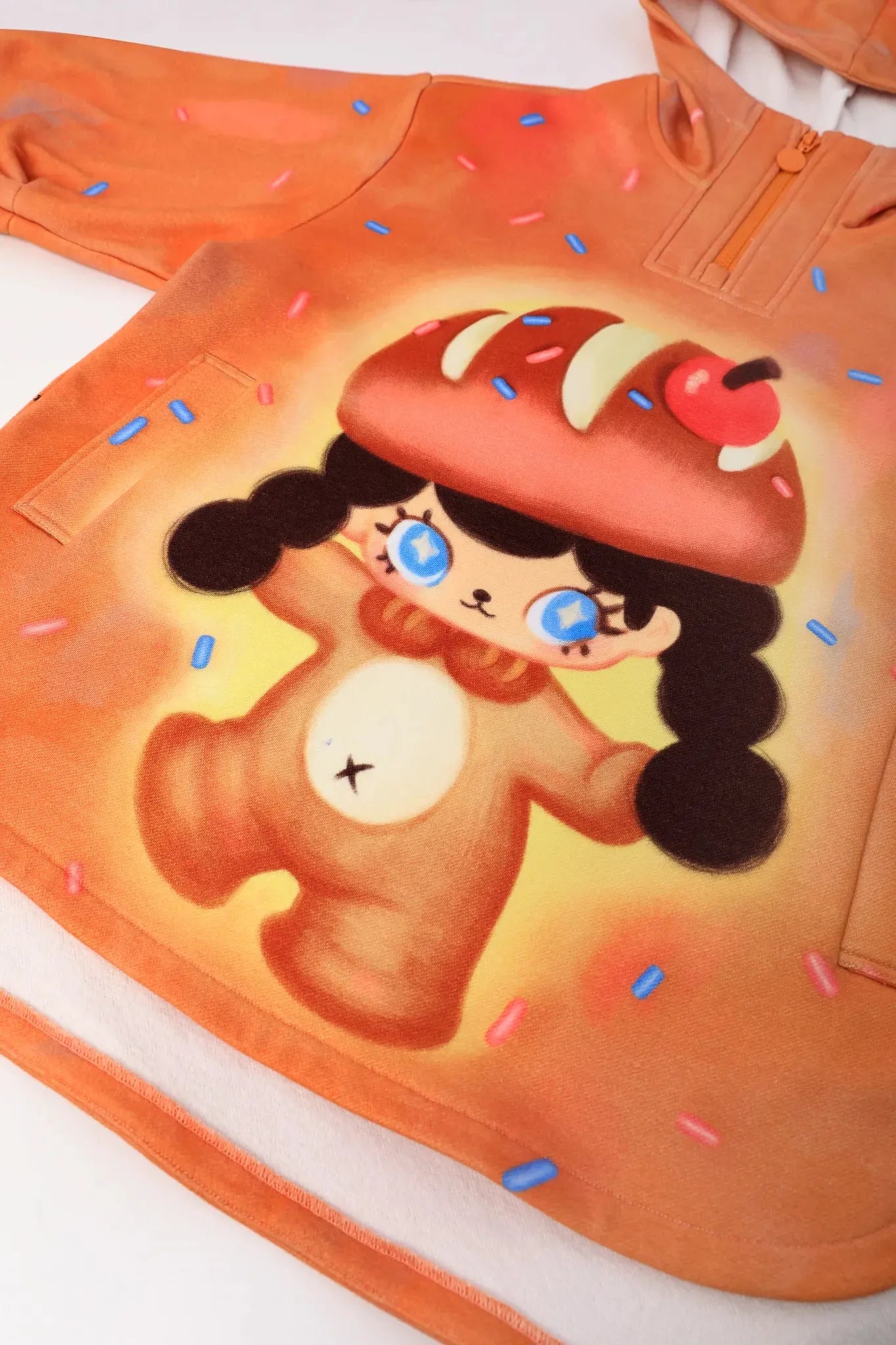 Poco Blush Bread Girl Fleece Hoodie