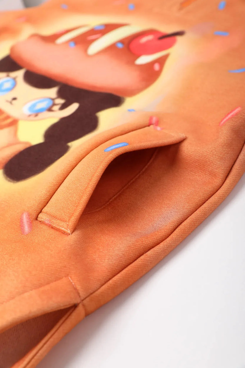 Bread Girl Fleece Hoodie by Poco Blush, image 9
