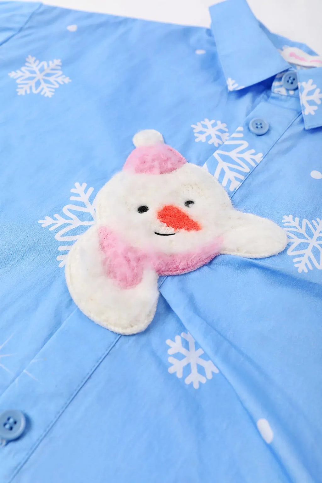 Poco Blush Snow Child Embroidered Cotton Shirt