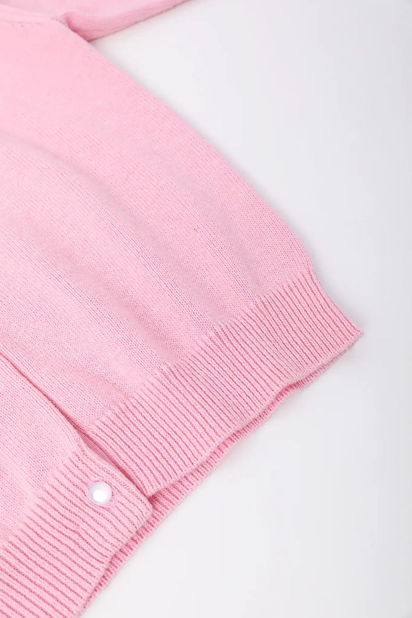 Sparkling Bow Cashemere-Cotton Knit Cardigan by Poco Blush, image 12
