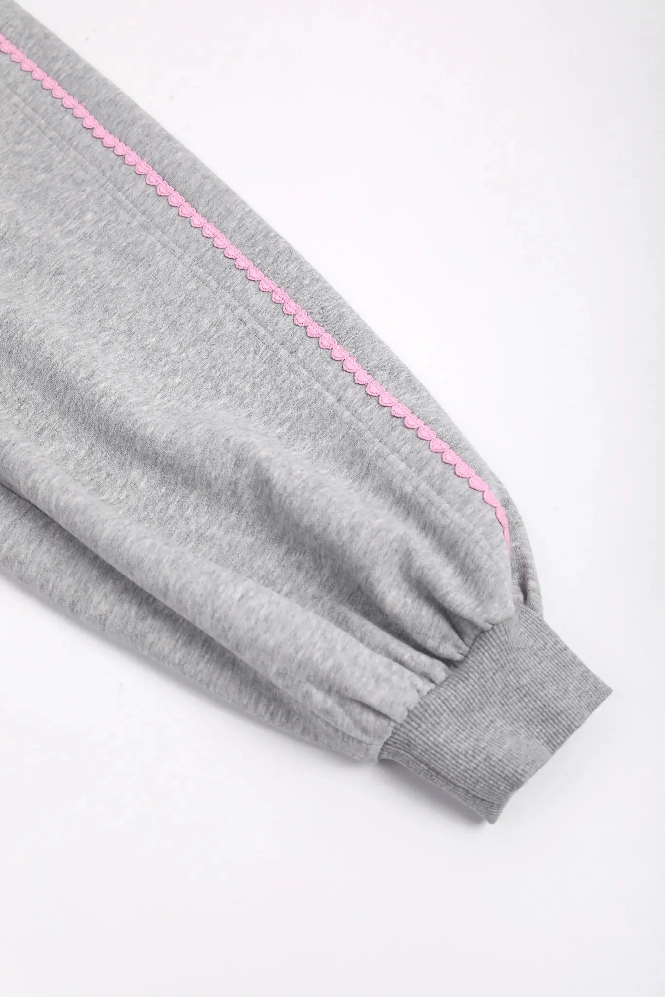 Poco Blush Bow Embroidery Fleece Pants