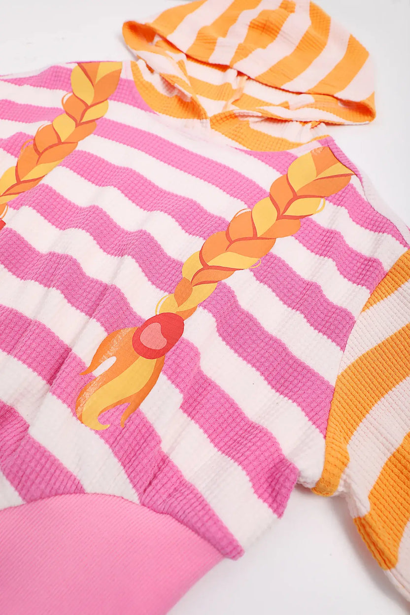 Braided Bread Stripe Hoodie by Poco Blush, image 6