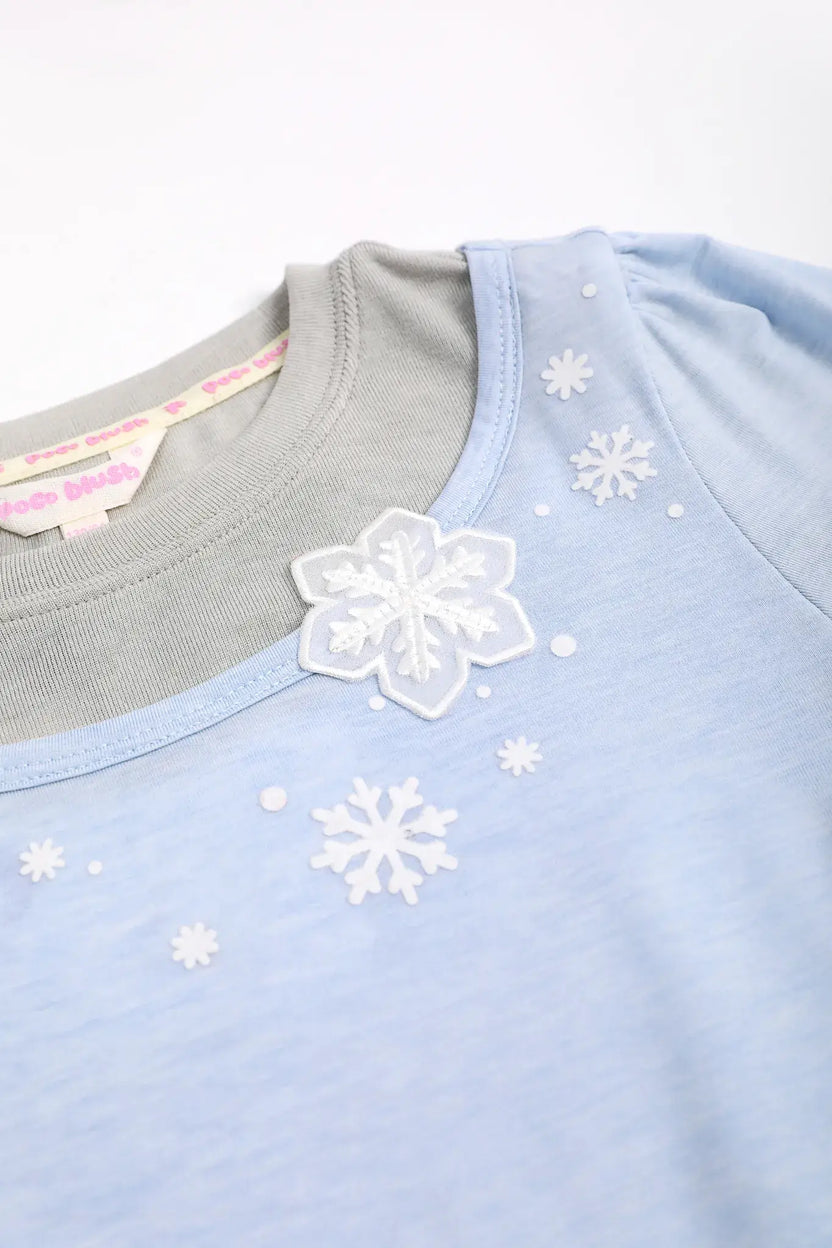 Snowflake Wool-Blend Layered Tee by Poco Blush, image 8