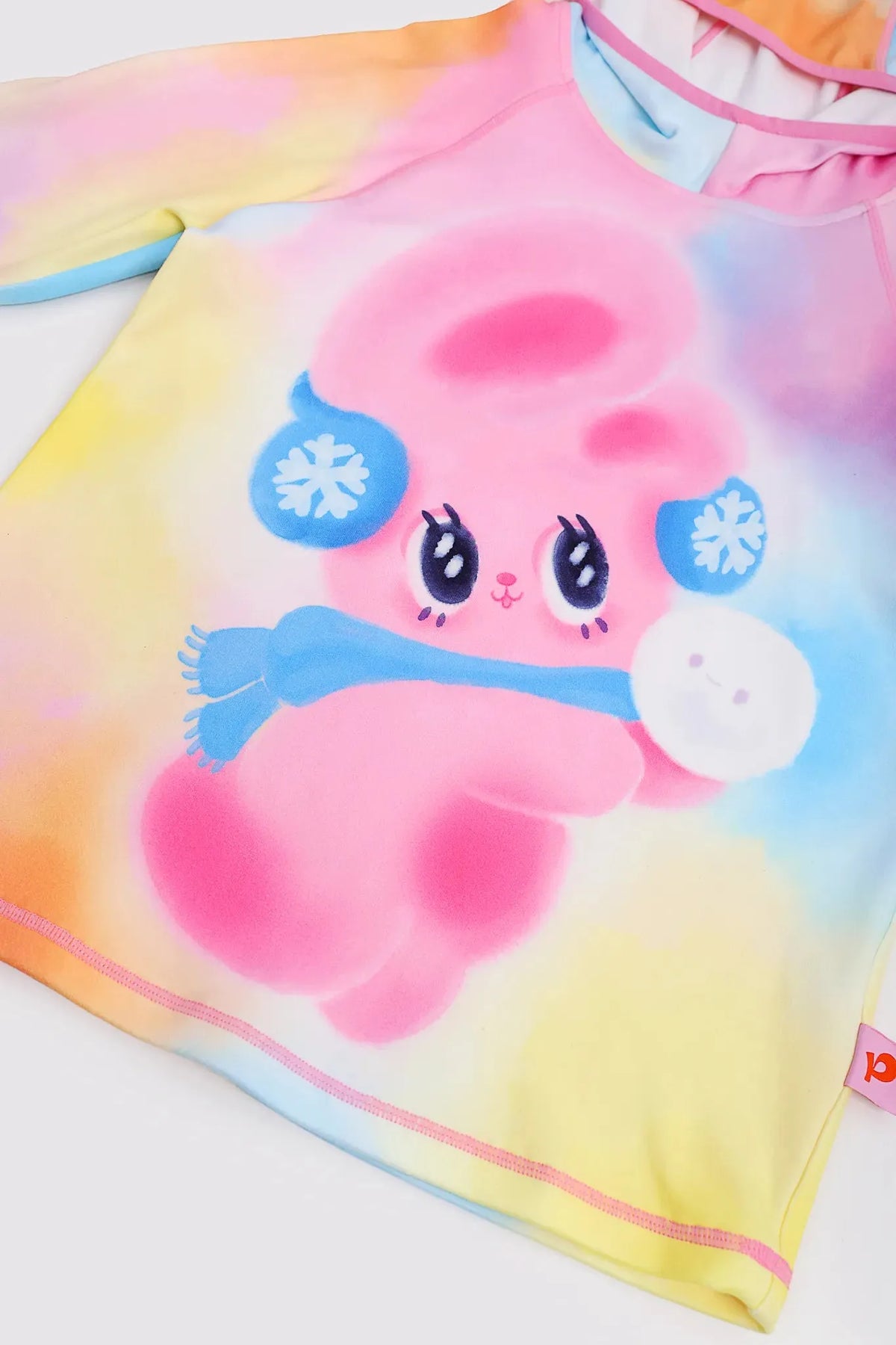 Bunny & Snowball Fleece Tee by Poco Blush, image 7