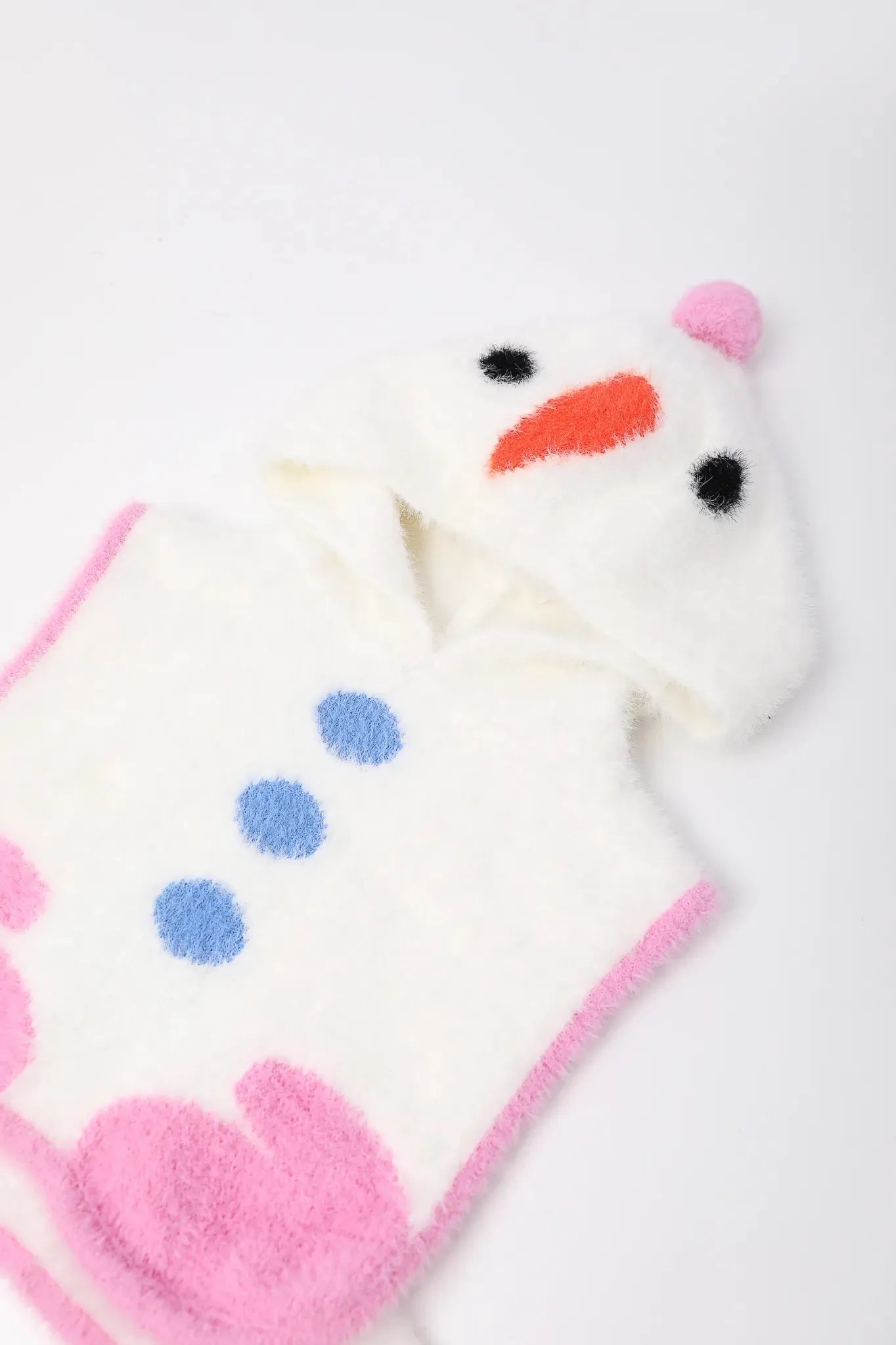 Poco Blush Bunny & Snowman Cotton Trench Coat + Vest