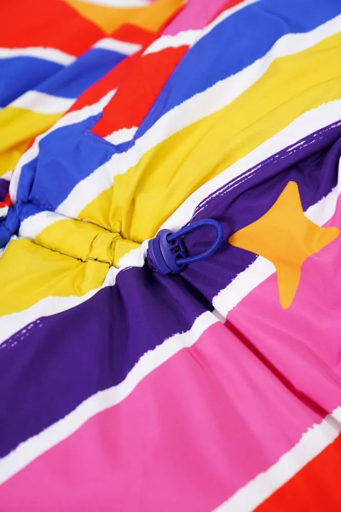 Poco Blush Rainbow Penguin Reversible Down Jacket