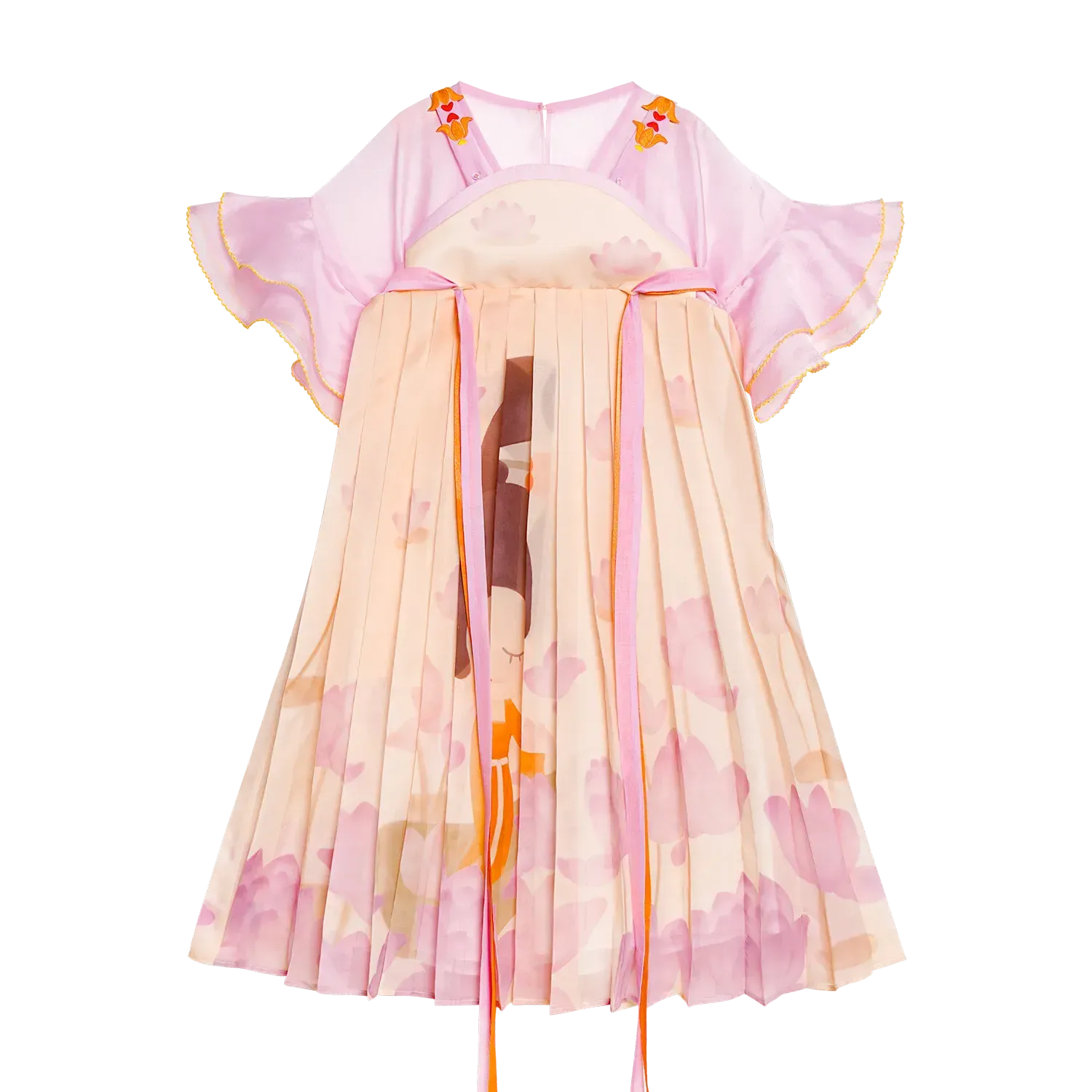 Poco Blush Lotus Sleeve Hanfu Dress